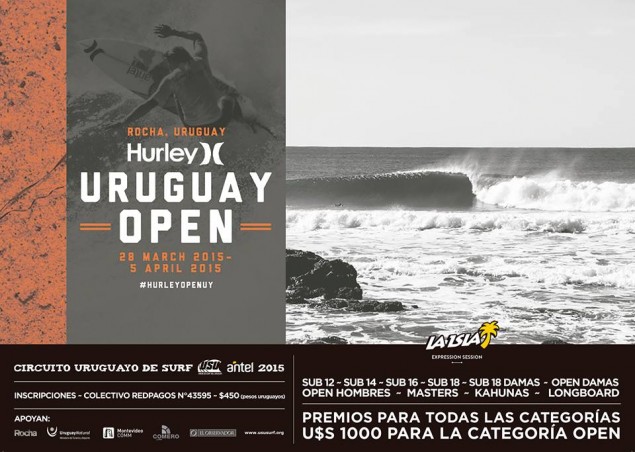 Afiche oficial de un evento que se instala como un clásico en el surf uruguayo.