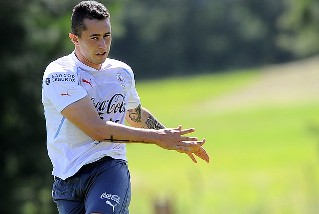 Rodrigo Amaral entrenó hoy con la sub 20. 