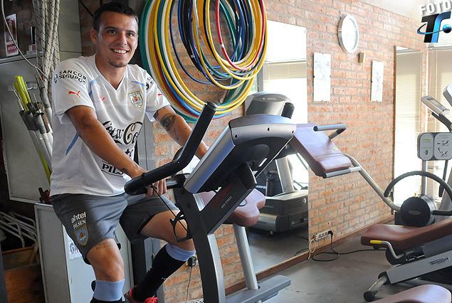 Leandro Otormin entrenó en el gimnasio.