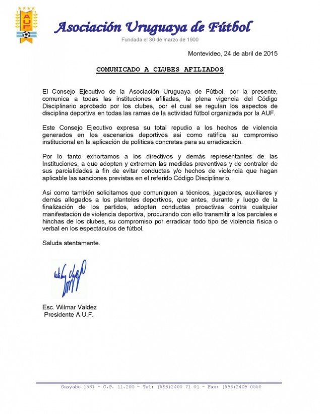 COMUNICADO