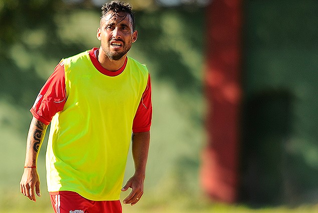 Mauro Vila en carrera al ataque en los rojiverdes. 