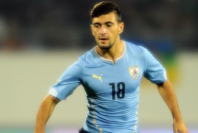 Giorgian De Arrascaeta anotó un gol para Cruzeiro en Brasil. 