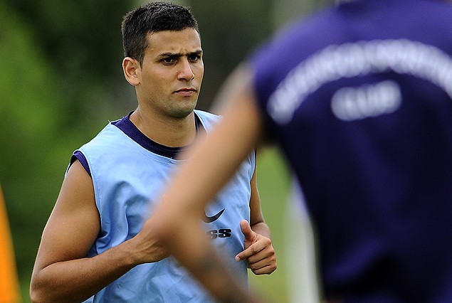Mario Risso entrenó con normalidad. 