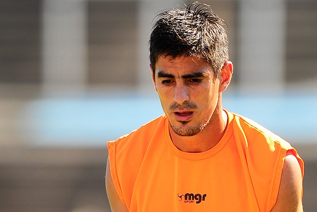 Rodrigo Brasesco anotó un gol en el amistoso de este jueves ante la Mutual. 