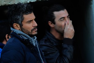 Gustavo Munúa y Alejandro Lembo en la boca del túnel.