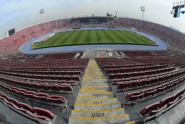 Vista actual del Estadio Nacional de Santiago de Chile.