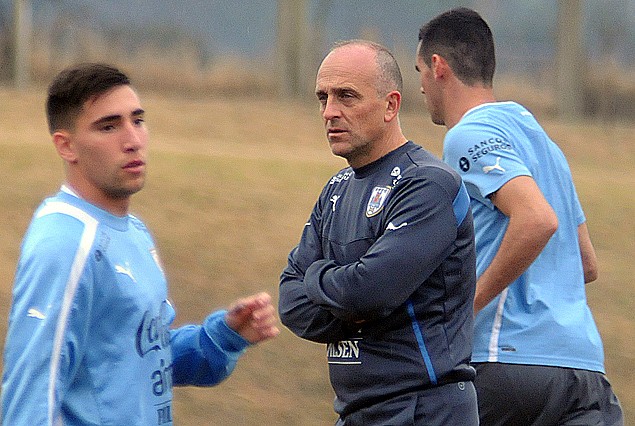 Fabián Coito, entrenador de la Selección Sub 22, en el lunes en el Complejo Uruguay Celeste.