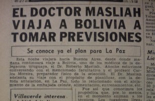 "El Diario" de la noche informó de esta manera el viaje del médico de la selección, anticipándose al grupo, para tomar alguna precauciones como "comprar mascarillas para que puedan conectarse cinco simultáneas a un mismo balón de oxígeno". ¡Qué se usaron en el entre tiempo del partido y fueron muy útiles!