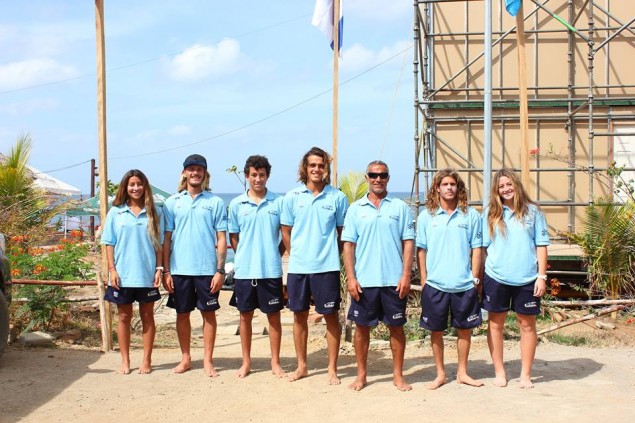 Selección uruguaya de Surf, durante el mundial de Nicaragua 2015. Foto: USU