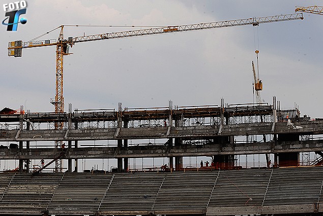 La zona del Edificio y el tercer nivel de Palcos en construcción. 