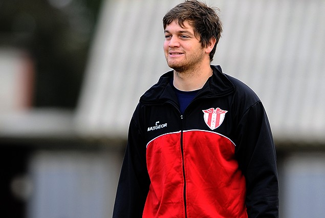 Cristian Gutiérrez, el delantero que arrancó de titular en el Suppici sometido a ultrasonidos, por un golpe recibido.