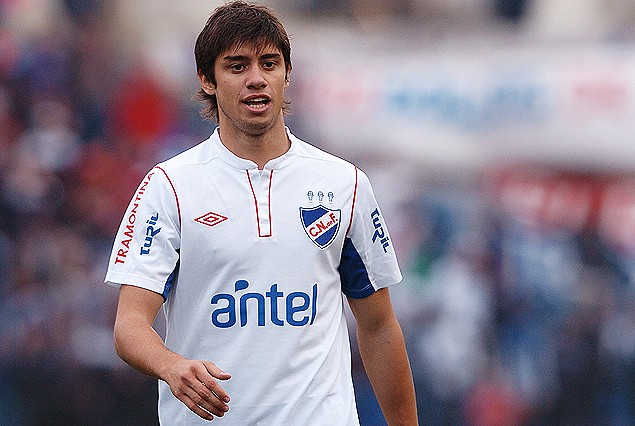 Matías Cabrera con la camiseta de Nacional.