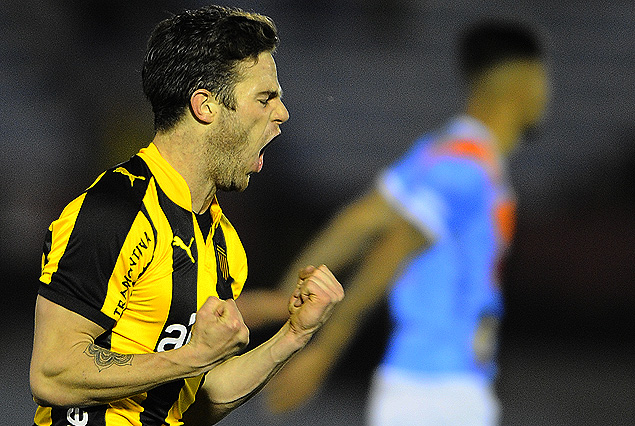 El grito de Nahitan Nandez, en el segundo gol de Peñarol.