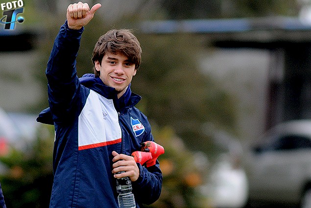 Matías Cabrera, en el entrenamiento de este martes en Los Céspedes.