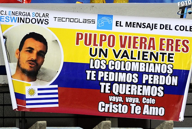 Los colombianos pideeron perdón a Alexis Viera.