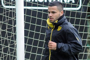 Nicolás Raguso entrenó en Los Aromos.